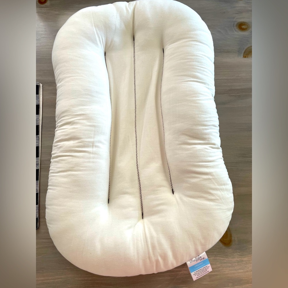 SnuggleMe lounger and cover, natural color